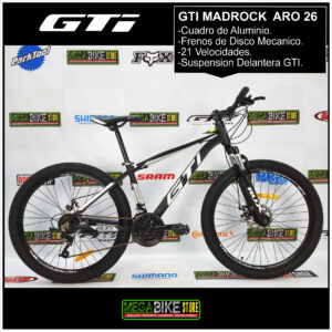 Bicicleta-guayaquil-mtb-montanera-talla-mega-bike-store-bike-shimano-gti-madrock-aro-26-aluminio-grisnegro