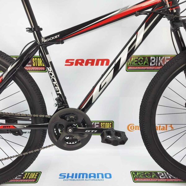 Bicicleta-guayaquil-mtb-montañera-talla-mega-bike-store-bike-shimano-gti-rocket-aro-26-acero-negro-rojo