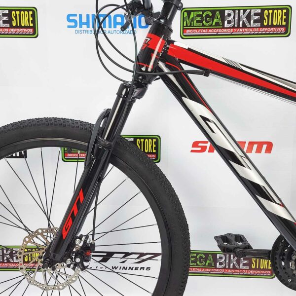 Bicicleta-guayaquil-mtb-montañera-talla-mega-bike-store-bike-shimano-gti-rocket-aro-26-acero-negro-rojo