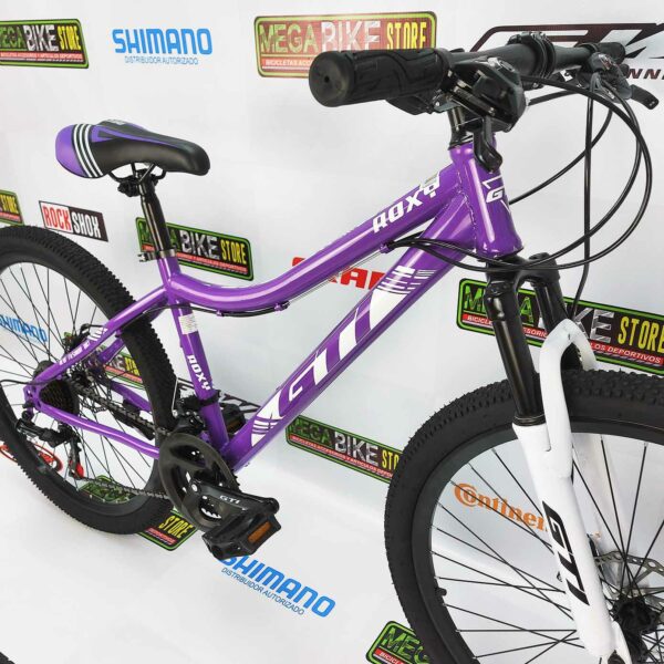 Bicicleta-guayaquil-mtb-montañera-talla-mega-bike-store-bike-shimano-gti-roxy-aro-26-acero-blanco-morado