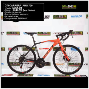 Bicicletas-talla-aro-700-mega-bike-store-bike-ruta-carrera-shimano-triatlón-gti-carrera-aro-700-aluminio-naranja