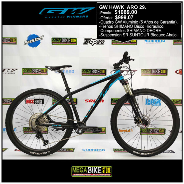Bicicleta-guayaquil-mtb-montañera-talla-mega-bike-store-bike-shimano-gw-hawk-aro-29-aluminio-negro-azul