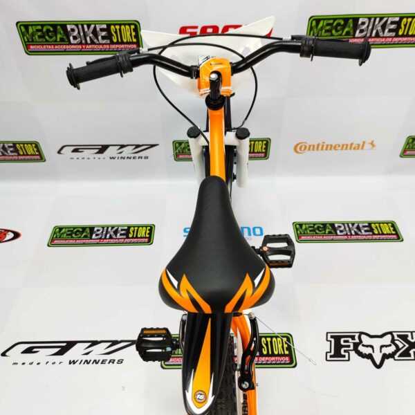 Bicicleta-guayaquil-mtb-montañera-talla-mega-bike-store-bike-shimano-kawasaki-kbx-aro-16-acero-blanco-naranja