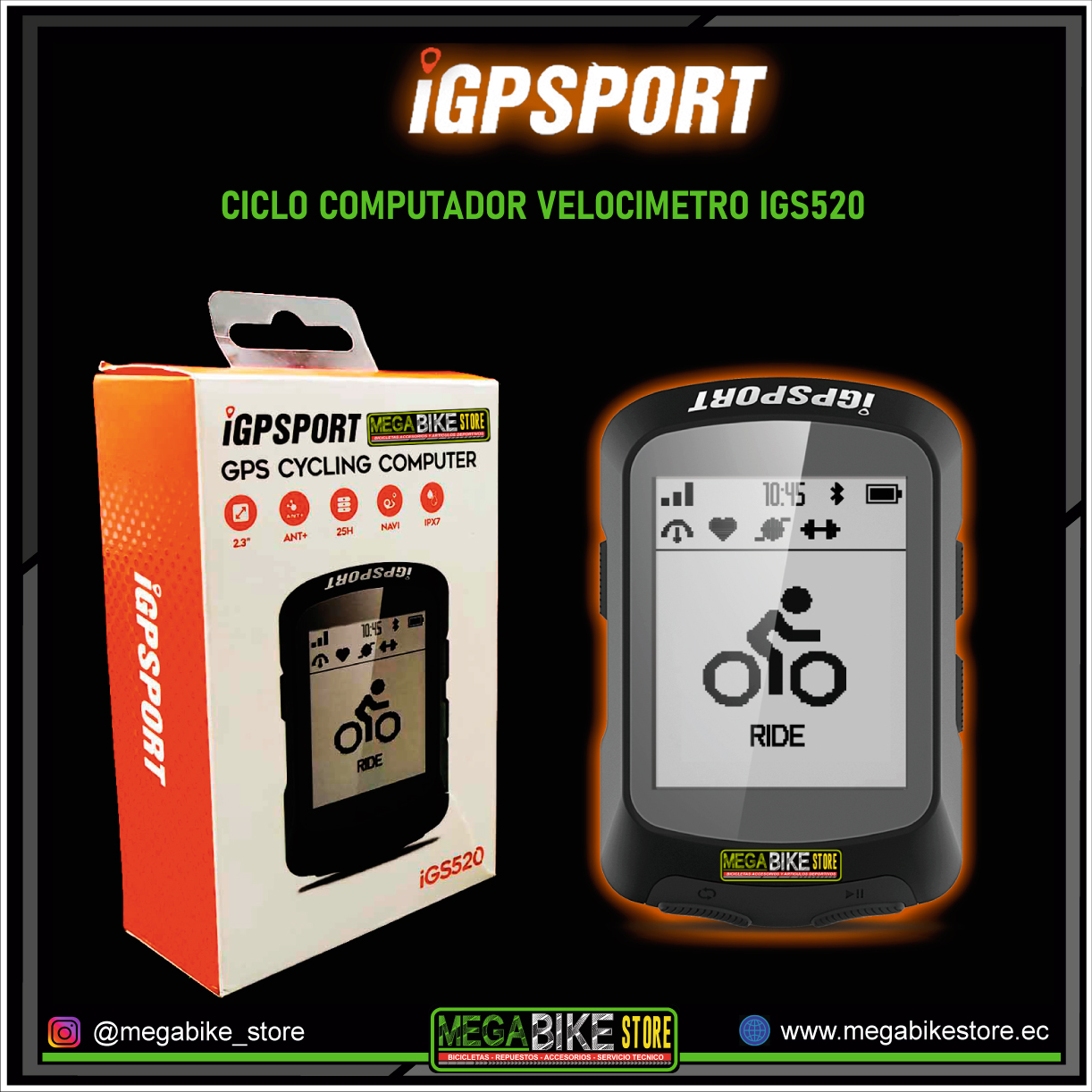 gps para bicicletas Ciclocomputador IGPSPORT IGS520 Para Bicicleta.