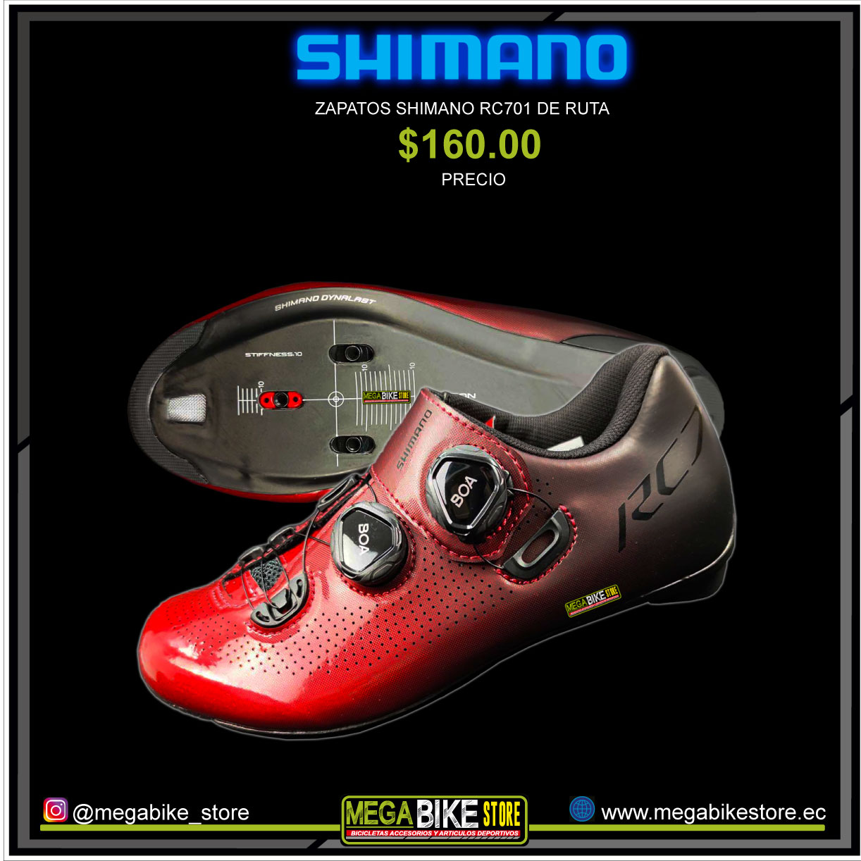 Juicio Largo Suavemente zapatos deportivos SHIMANO RC701 DE RUTA EN ROJO  🔻