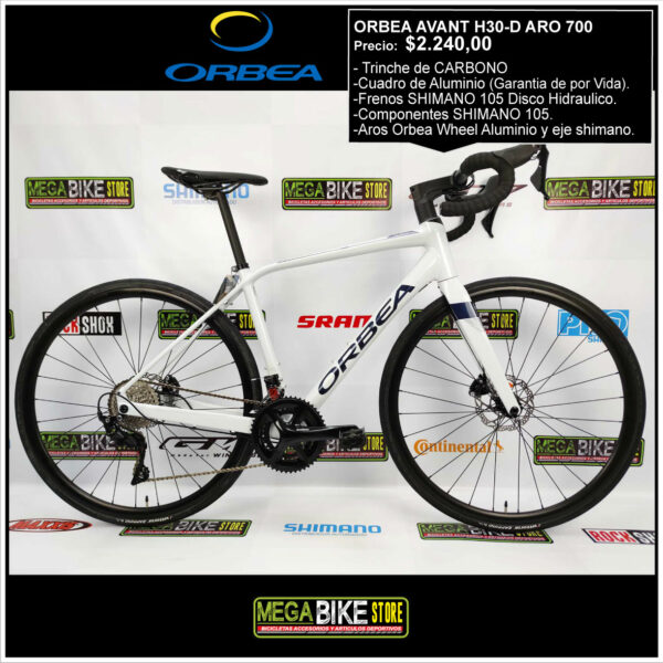 Bicicletas-talla-aro-700-mega-bike-store-bike-ruta-carrera-shimano-triatlón-orbea-avant-h30-2019-aluminio-shimano-105