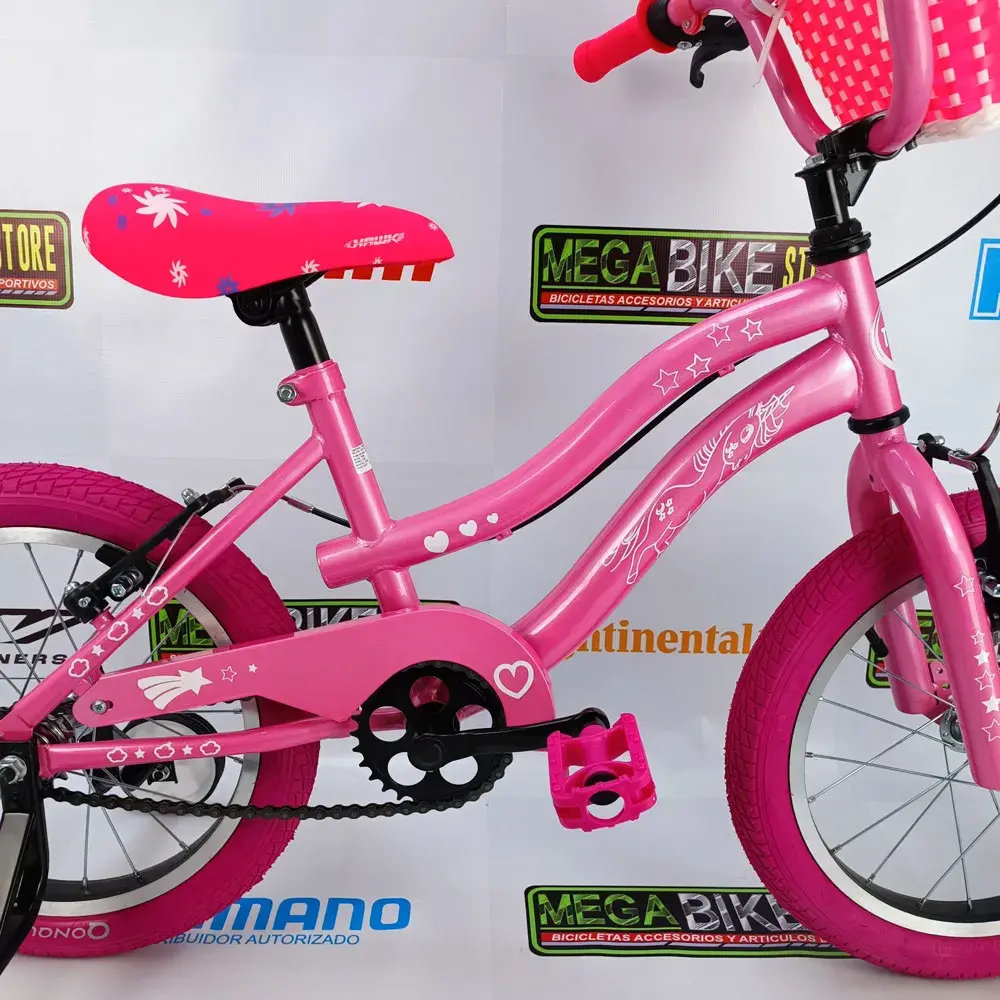 Bicicletas Para Niñas Womans Aro 16 Para 3 a 6 Años (Rosada)