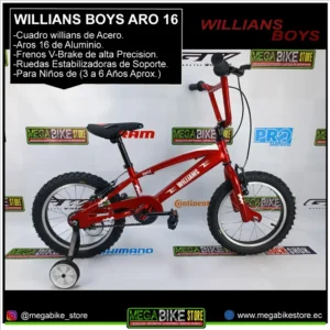 Bicicletas Para Niños BOY Aro 16 3 a 6 Años