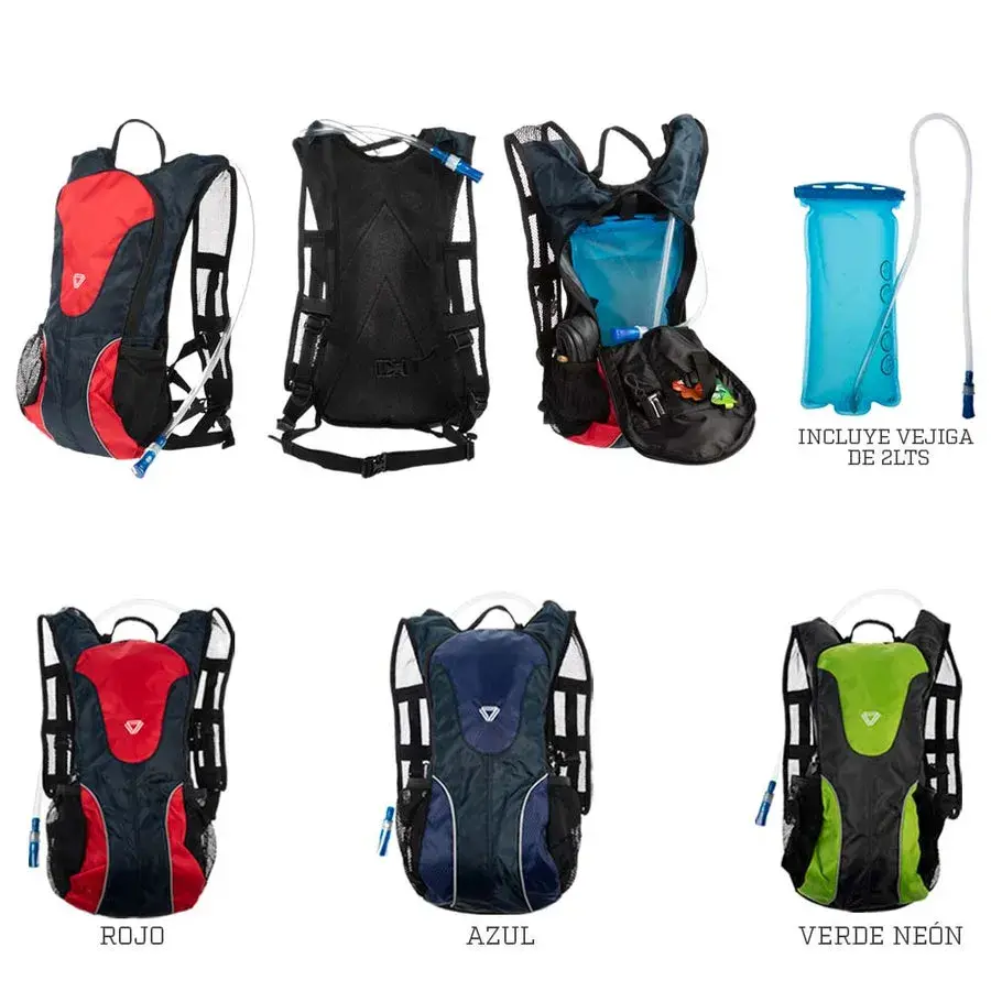 Mochila de hidratación para agua, bolsa de vejiga de agua, ciclismo,  senderismo, camping, escalada, viajes, camello + bolsa de hidratación de 2  litros